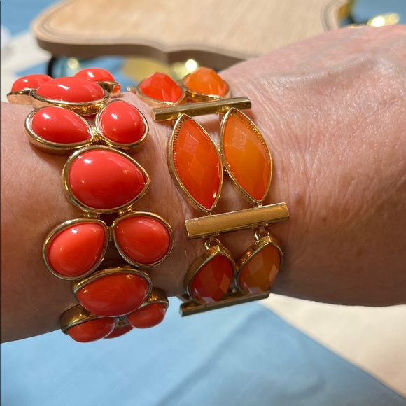 Gold stretch bracelet lot, lot of 4, beautiful - Picture 9 of 12